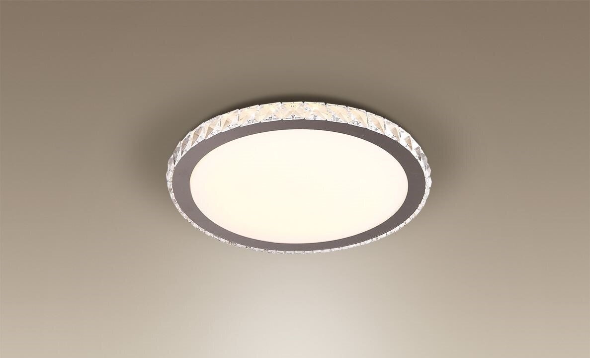 Griestu lampa Maxlight Prezzio kolekcija plafonveida hroma ar kristāliem &Oslash;40cm 24W 3000K 2875 цена и информация | Griestu lampas | 220.lv