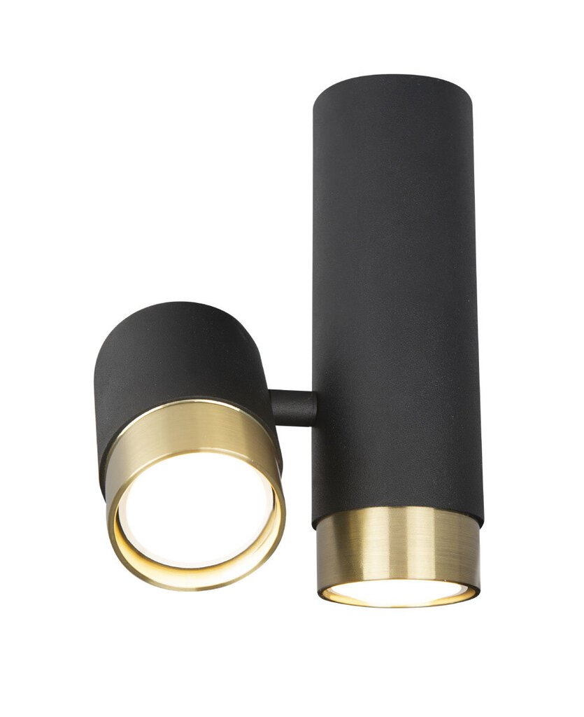 Griestu lampa Maxlight Puma kolekcija melnā krāsā ar zelta detaļām 2xGU10 C0195 cena un informācija | Griestu lampas | 220.lv