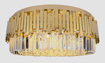Griestu lustra Maxlight Trend kolekcija plafonveida zelta krāsā ar kristāliem Ø60cm 15xE14 C0164
