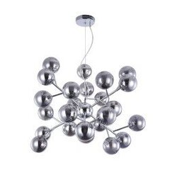 Griestu lampa Maytoni Modern hroma krāsā ar dūmakainiem kupoliem MOD545PL-24CH цена и информация | Люстры | 220.lv