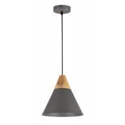 Griestu lampa Maytoni Pendant pelēkā krāsā ar koka detaļām P359-PL-220-C цена и информация | Lustras | 220.lv