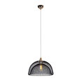 Griestu lampa Maxlight Breezy kolekcija melnā krāsā ar pītu abažūru 1xE27 P0440
