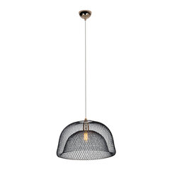 Griestu lampa Maxlight Breezy kolekcija melnā krāsā ar pītu abažūru 1xE27 P0442 cena un informācija | Piekaramās lampas | 220.lv