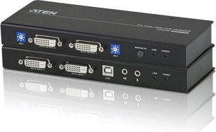 Дистрибьютор Aten CE604-AT-, USB Dual/DVI KVM цена и информация | Адаптеры и USB разветвители | 220.lv