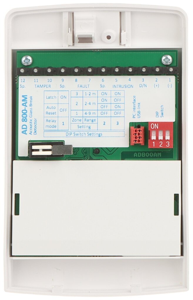 AKUSTISKAIS SASISTA STIKLA DETEKTORS AD800-AM ALARMTECH cena un informācija | Sensori | 220.lv