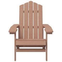 vidaXL dārza krēsli, 2 gab., HDPE, brūni cena un informācija | Dārza krēsli | 220.lv