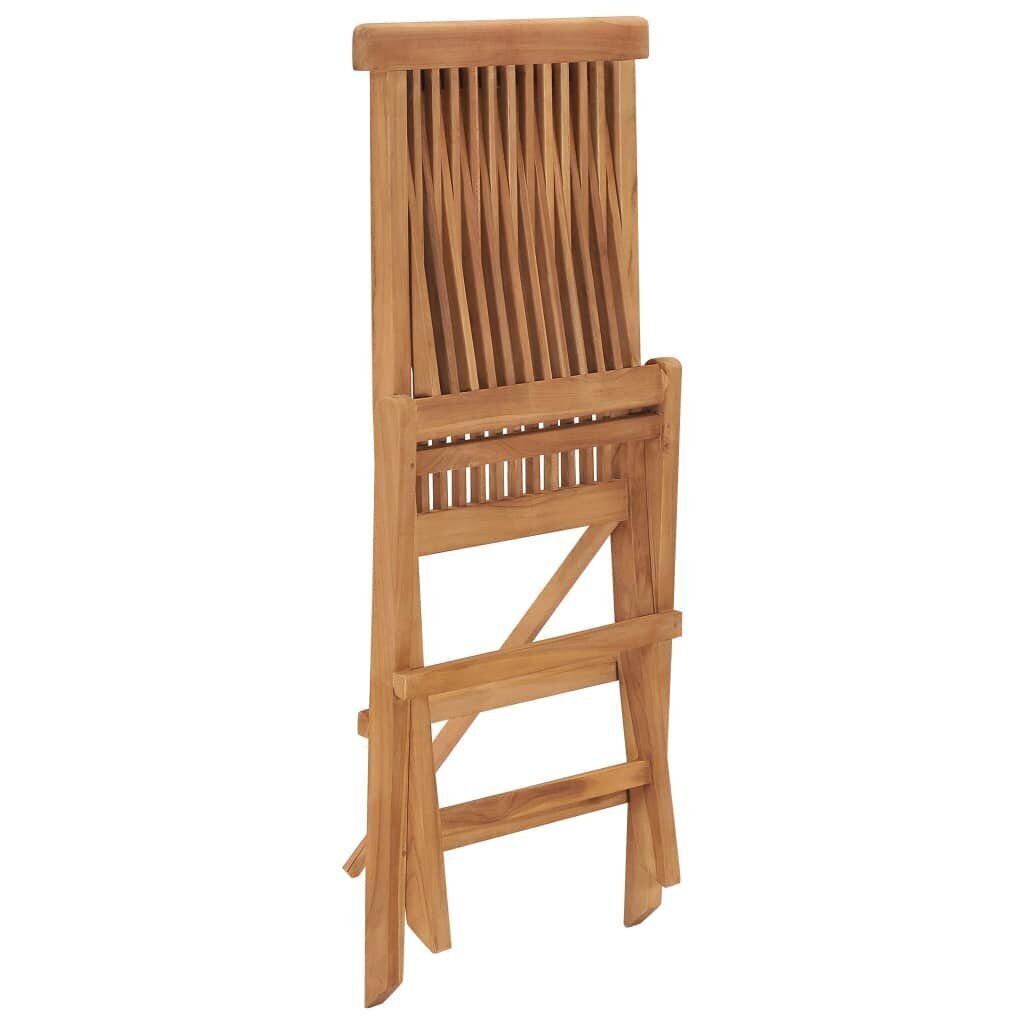 vidaXL saliekami dārza krēsli, 6 gab., masīvs tīkkoks cena un informācija | Dārza krēsli | 220.lv