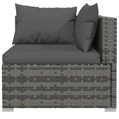 Комплект мебели с подушками, 10 частей, серый цена и информация | Комплекты уличной мебели | 220.lv