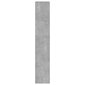 vidaXL grāmatu plaukts, aizslietnis, betona pelēks, 40x30x166 cm cena un informācija | Plaukti | 220.lv