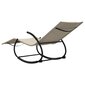 vidaXL sauļošanās šūpuļkrēsls, tērauds, krēmkrāsas tekstilēns цена и информация | Sauļošanās krēsli | 220.lv