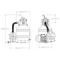 vidaXL baseina smilšu filtrs ar 6 pozīciju vārstu, melns cena un informācija | Baseina filtri | 220.lv