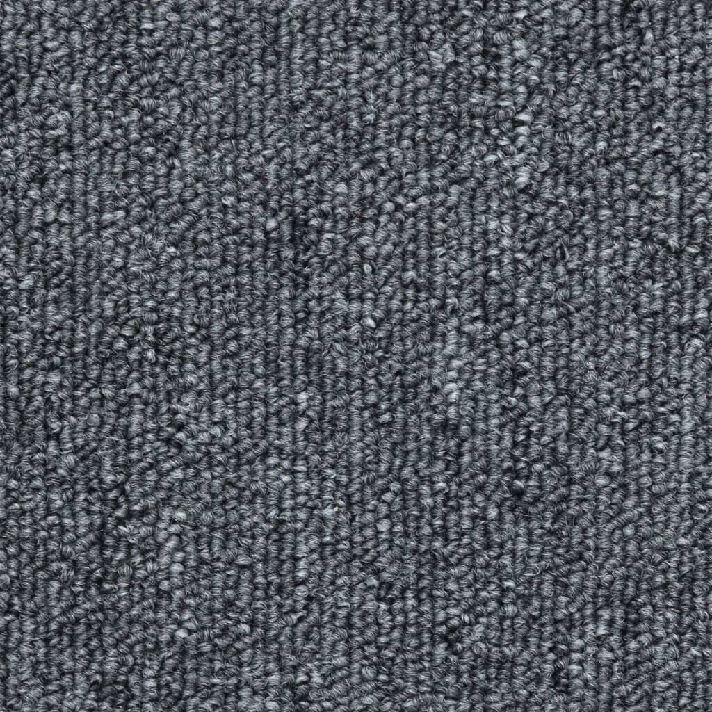 vidaXL kāpņu paklāji, 10 gab., 56x20 cm, tumši pelēki цена и информация | Paklāji | 220.lv