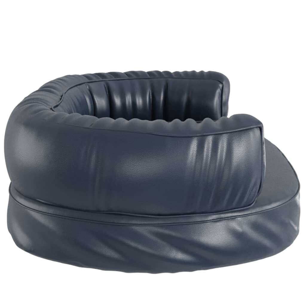 vidaXL ergonomiska suņu gulta, tumši zila, 75x53 cm, mākslīgā āda cena un informācija | Suņu gultas, spilveni, būdas | 220.lv