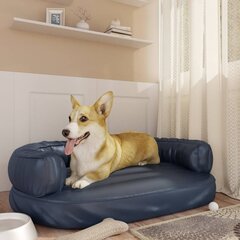 vidaXL ergonomiska suņu gulta, tumši zila, 88x65 cm, mākslīgā āda цена и информация | Лежаки, домики | 220.lv