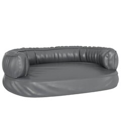 vidaXL ergonomiska suņu gulta, pelēka, 60x42 cm, mākslīgā āda цена и информация | Лежаки, домики | 220.lv