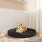 vidaXL suņu gulta, melna, 70x55x23 cm, plīšs цена и информация | Suņu gultas, spilveni, būdas | 220.lv