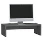 vidaXL monitora paliktnis, pelēks, 50x27x15 cm, priedes masīvkoks cena un informācija | TV galdiņi | 220.lv