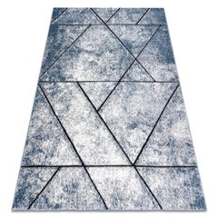 Paklājs moderns COZY 8872 Siena, ģeometriskas, Trīsstūri, struktūra - divi sariņu līmeņi, zils cena un informācija | Paklāji | 220.lv
