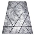 современный ковер COZY 8872 Wall, геометрический, треугольники - Structural два уровня флиса серый / синий