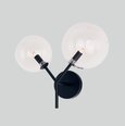 Sienas lampa Maxlight Lollipop kolekcija melnā krāsā ar stikla kupoliem 2xG9 W0277