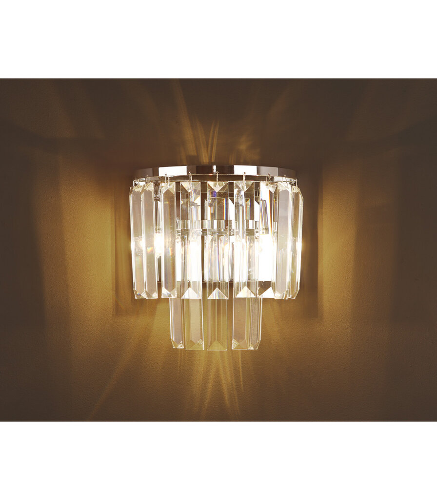 Sienas lampa Maxlight Monaco kolekcija hroma krāsā ar kristāliem 2xG9 W0209 cena un informācija | Sienas lampas | 220.lv