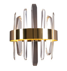 Sienas lampa Maxlight Prince kolekcija zelta krāsā ar kristāliem 12W 3200K W0287 cena un informācija | Sienas lampas | 220.lv