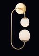 Sienas lampa Maxlight Toro kolekcija zelta krāsā ar baltiem kupoliem 51cm 3+5W 3000K W0274