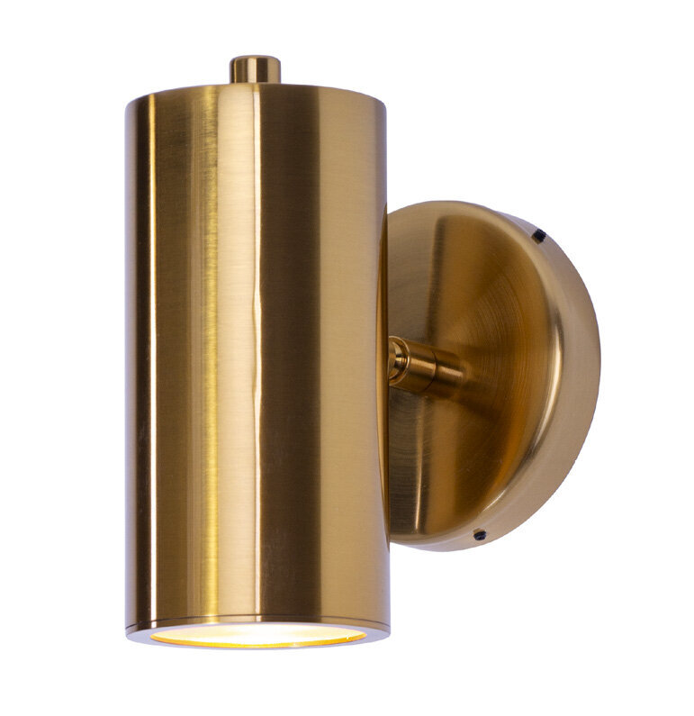 Sienas lampa Maxlight Varsovia kolekcija zelta krāsā &Oslash;8cm 1xGU10 W0244 cena un informācija | Sienas lampas | 220.lv