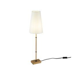 Galda lampa Maytoni House misiņa krāsā ar baltu abažūru H001TL-01BS cena un informācija | Galda lampas | 220.lv