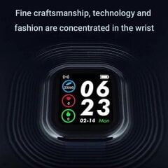 iWear M8 Fitnesa Viedpulkstenis ar Full Touch 1.3'' IPS displeju Asinsspiediena & Pulsa mēr. / Soc. tīkliem Melna cena un informācija | Viedpulksteņi (smartwatch) | 220.lv