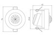 Mikroviļņu kustību sensors iebūvējams CM-15, 360 grādu, balts korpuss cena un informācija | Sienas lampas | 220.lv
