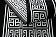 Paklājs, Paklāju celiņš GLOSS moderns 6776 85 stilīgs, rāmis, Grieķu melns / ziloņkaula kauls цена и информация | Paklāji | 220.lv
