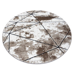 современный ковер COZY Polygons круг, геометрический, треугольники - Structural два уровня флиса коричневый цена и информация | Ковры | 220.lv