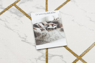 Paklājs EMERALD ekskluzīvs 1012 glamour, stilīgs ģeometriskas, marvalzis krēms / zelts cena un informācija | Paklāji | 220.lv