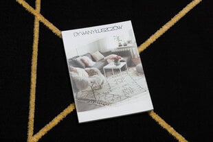 Paklājs EMERALD ekskluzīvs 1012 glamour, stilīgs ģeometriskas melns / zelts cena un informācija | Paklāji | 220.lv