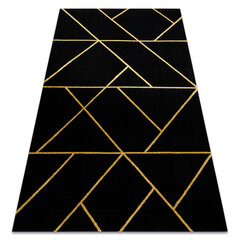 Paklājs EMERALD ekskluzīvs 1012 glamour, stilīgs ģeometriskas melns / zelts цена и информация | Ковры | 220.lv