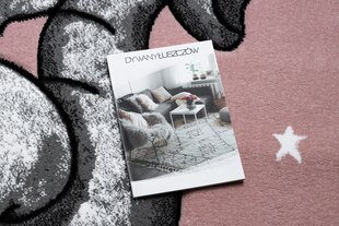 Paklājs PETIT TRUMPET zilonis, ziloņa stumbrs Zvaigznes rozā cena un informācija | Paklāji | 220.lv