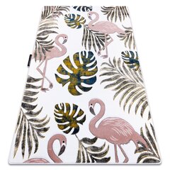 Paklājs PETIT GARDEN Flamingo, lapas krēms cena un informācija | Paklāji | 220.lv