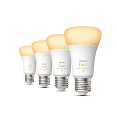 Умные светодиодные лампы Philips Hue E27 6W 570lm, 4 шт цена и информация | Philips Освещение и электротовары | 220.lv