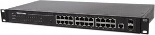 Gigabit управляемый коммутатор Intellient 24x RJ45 + 2x SFP WEB-SMART VLAN QOS RACK цена и информация | Коммутаторы (Switch) | 220.lv