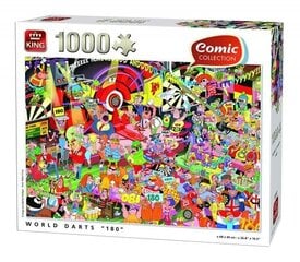 King - Puzzle 1000 World Darts 180 cena un informācija | Puzles, 3D puzles | 220.lv