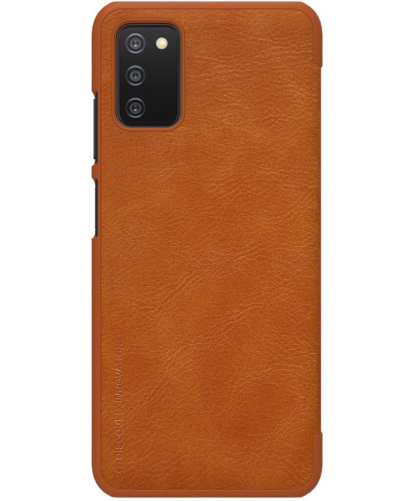 Nillkin Qin Book Case for Samsung Galaxy A03s Brown cena un informācija | Telefonu vāciņi, maciņi | 220.lv