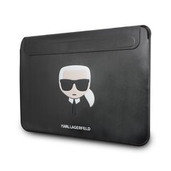 Karl Lagerfeld Head Embossed Computer Sleeve 13/14" Black cena un informācija | Somas portatīvajiem datoriem | 220.lv