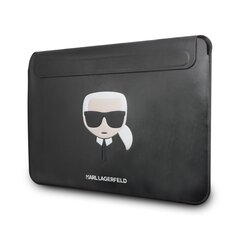 Karl Lagerfeld Head Embossed Computer Sleeve 16" Black cena un informācija | Somas portatīvajiem datoriem | 220.lv