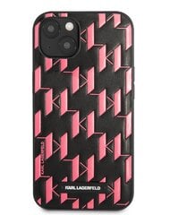 Karl Lagerfeld Monogram Plaque Case for iPhone 13 mini Pink cena un informācija | Telefonu vāciņi, maciņi | 220.lv