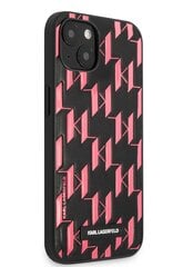 Karl Lagerfeld Monogram Plaque Case for iPhone 13 Pink cena un informācija | Telefonu vāciņi, maciņi | 220.lv