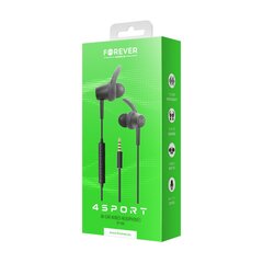 Forever wired earphones 4Sport SP-100 black cena un informācija | Forever Datortehnika | 220.lv