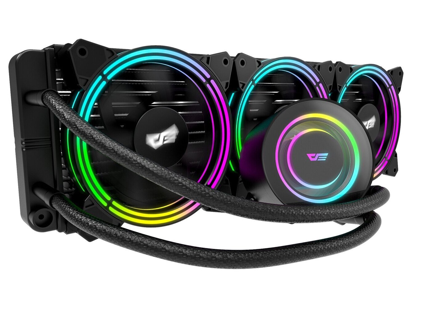 Darkflash TR360 PC Water Cooling AiO RGB 3x 120x120 (black) cena un informācija | Procesora dzesētāji | 220.lv