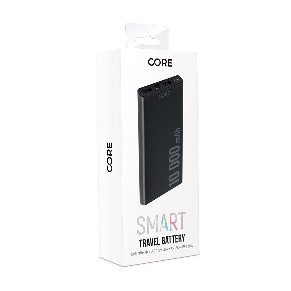 Forever Core power bank SPF-01 PD + QC 10000 mAh 18W black cena un informācija | Lādētāji-akumulatori (Power bank) | 220.lv