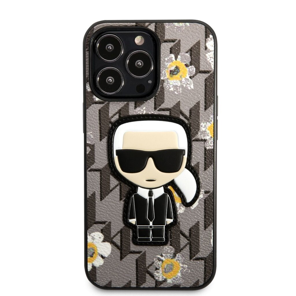 Karl Lagerfeld Ikonik Flower Case for iPhone 13 Pro Max Grey cena un informācija | Telefonu vāciņi, maciņi | 220.lv